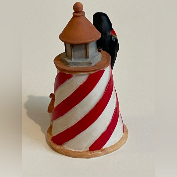 Lenox Hand painted Blackbird on Lighthouse Birdhouse Thimble - Picture 3 of 6